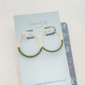 Beaded Hoop Earrings